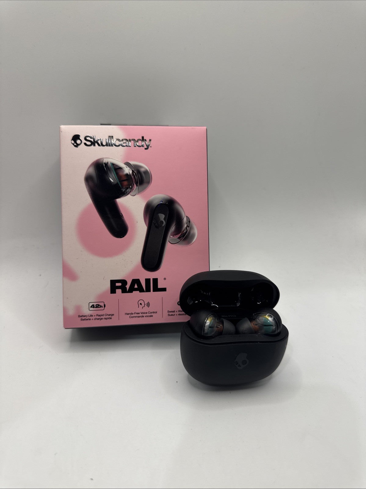 Skullcandy - Rail In-Ear Noise Canceling True Wireless Headphones - True Black