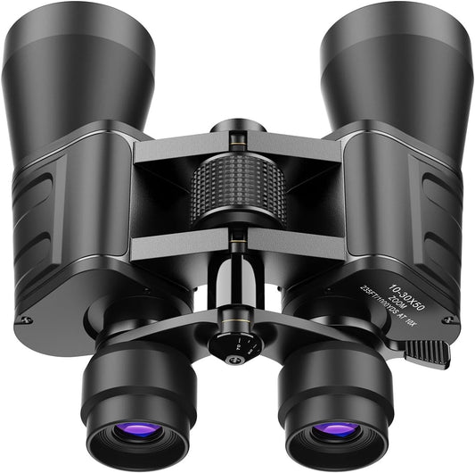 10-30x50 High Power Military Zoom Binoculars for Adults, Low Light Night Vision