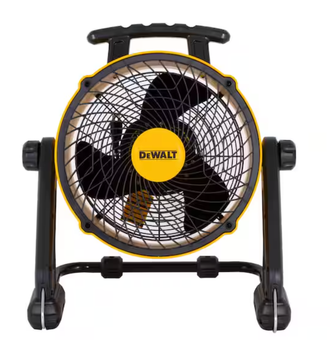 Dewalt 16 Inch 3-Speed Portable Shop Job Fan, Benchtop, Hanging, 4000 CFM