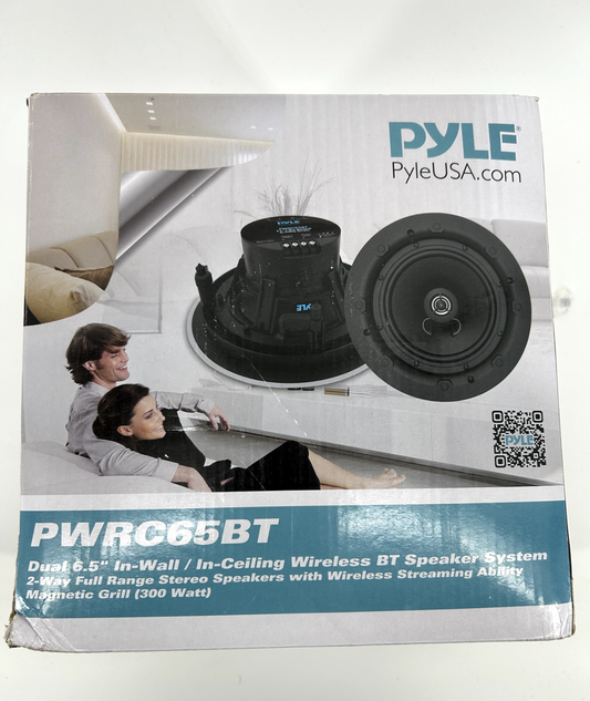 Pyle Ceiling and Wall Mount Speaker - Wireless Bluetooth 6.5" 2-Way Audio 300W