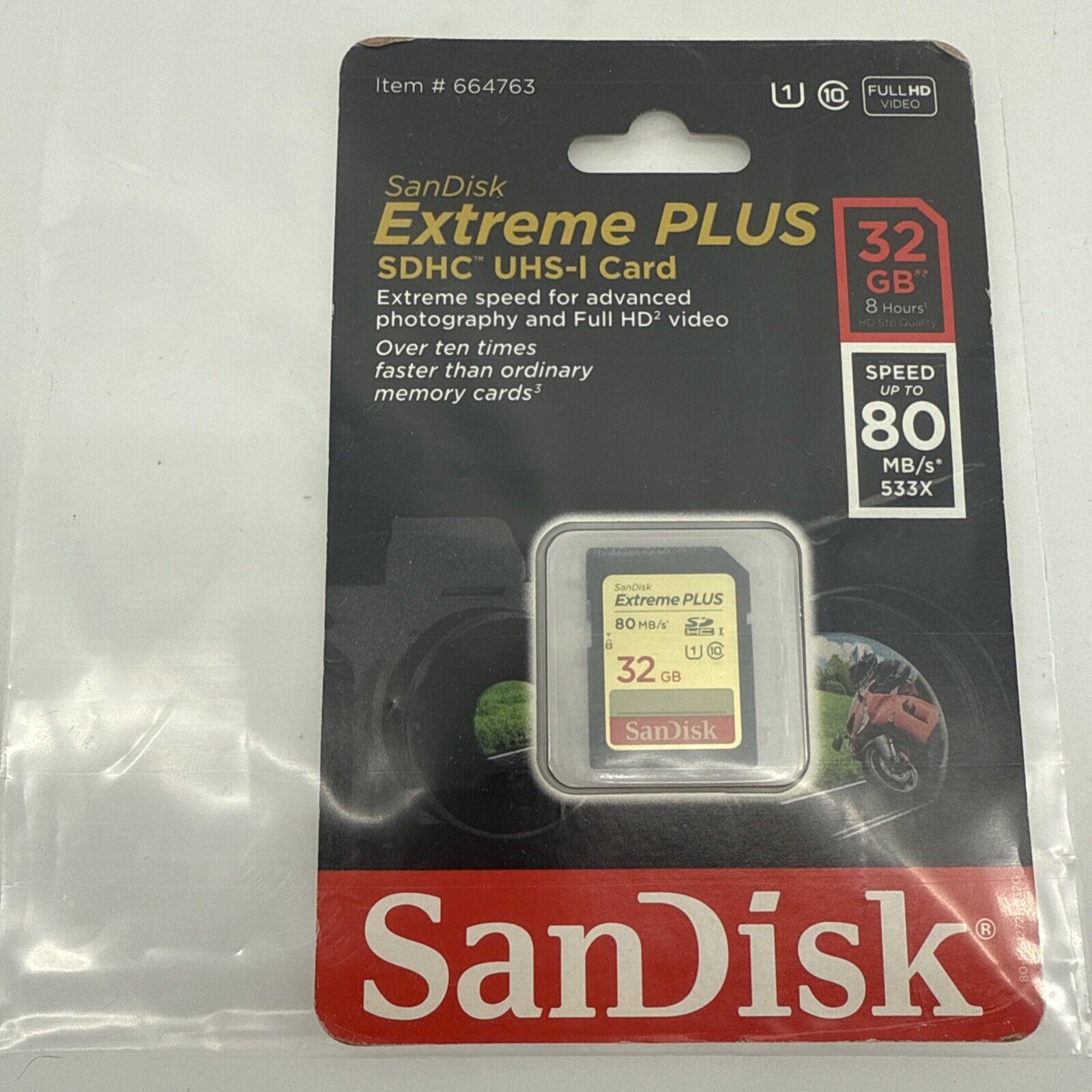 SanDisk Extreme HD Video 32GB, Class 10 30MB/s - SDHC UHS-I Card - Retail -...
