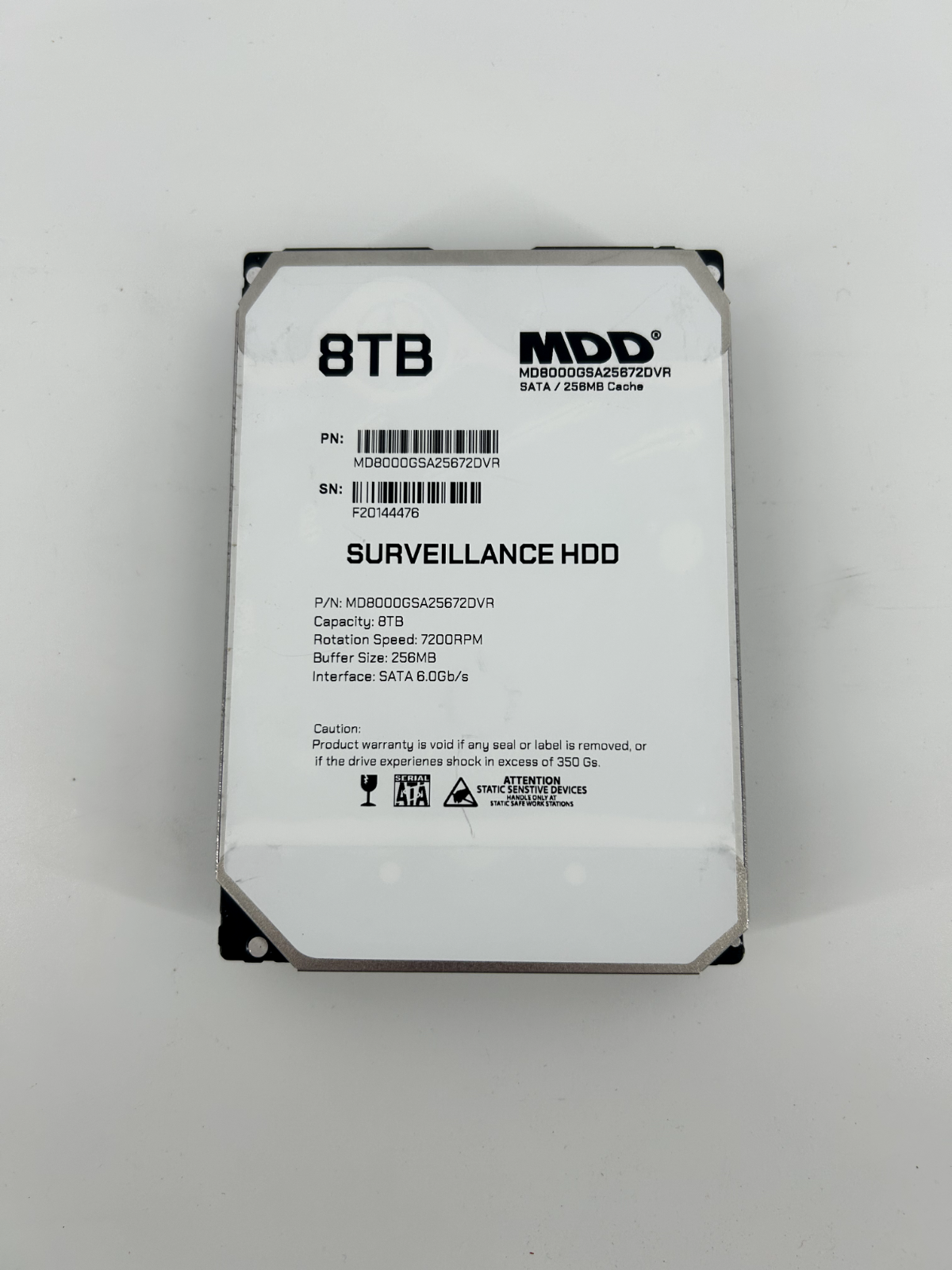 MDD 8TB 7200RPM 256MB Cache SATA 6.0Gb/s 3.5" Hard Drive for Surveillance HDD