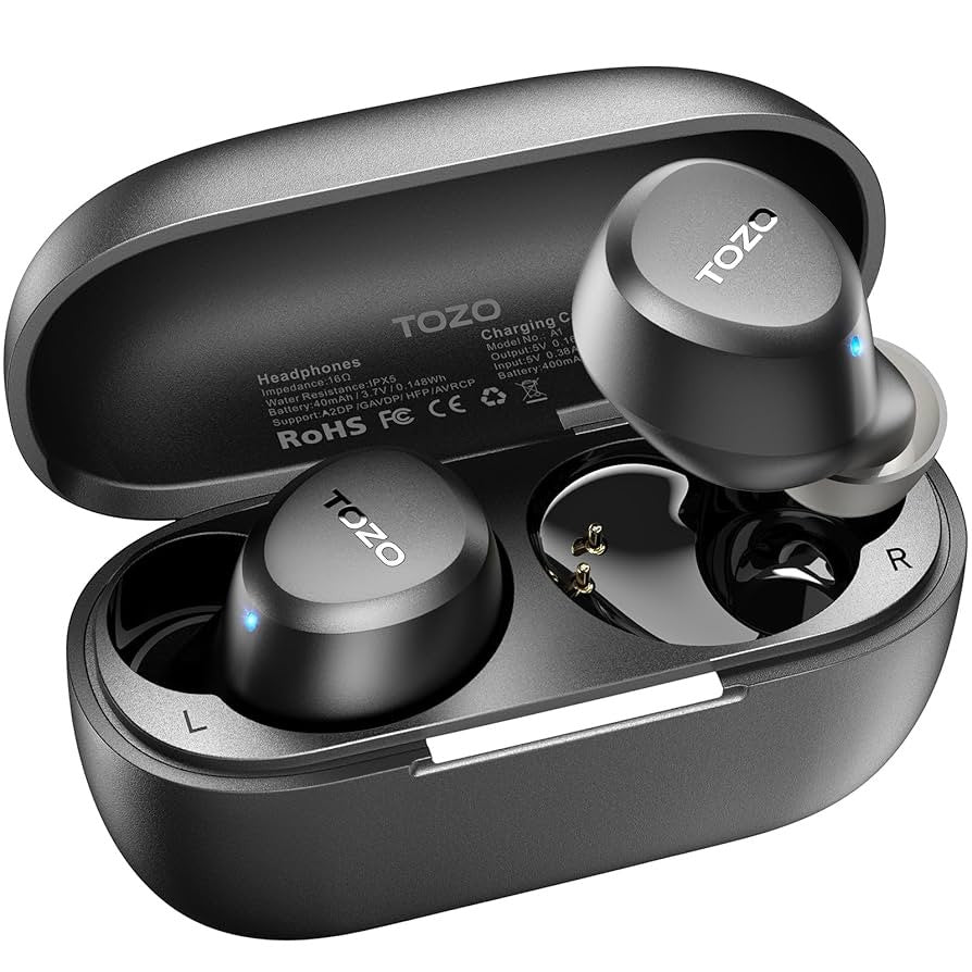 TOZO A1 Wireless Earbuds Bluetooth 5.3 Light Weight in Ear IPX5 Waterproof