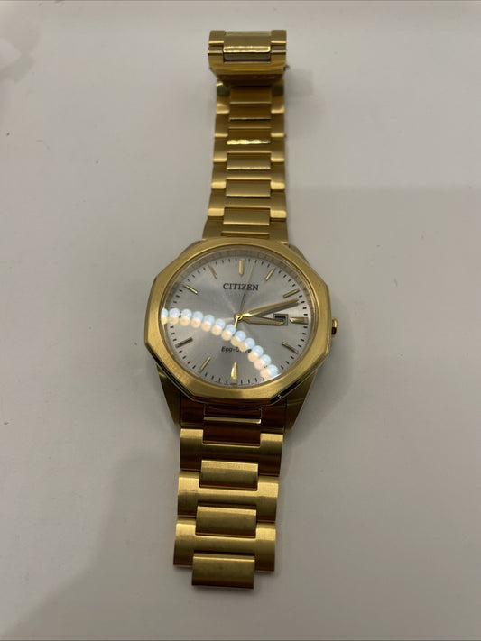 Citizen Men's Eco-Drive  Gold Crystal 40mm Steel Watch BM7492-57A Broken Clasp