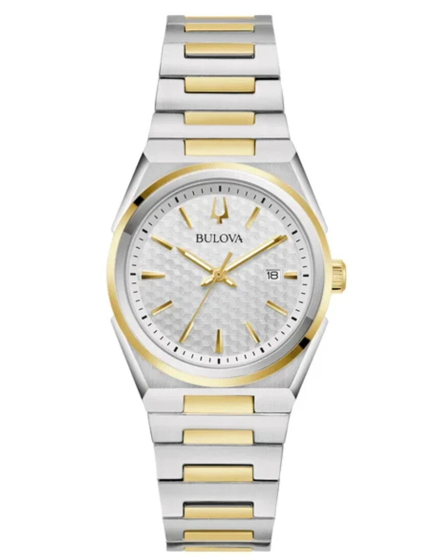 Bulova Two Tone Stainless Steel Quartz Ladies Watch Model 98L323