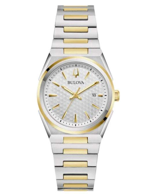 Bulova Two Tone Stainless Steel Quartz Ladies Watch Model 98L323