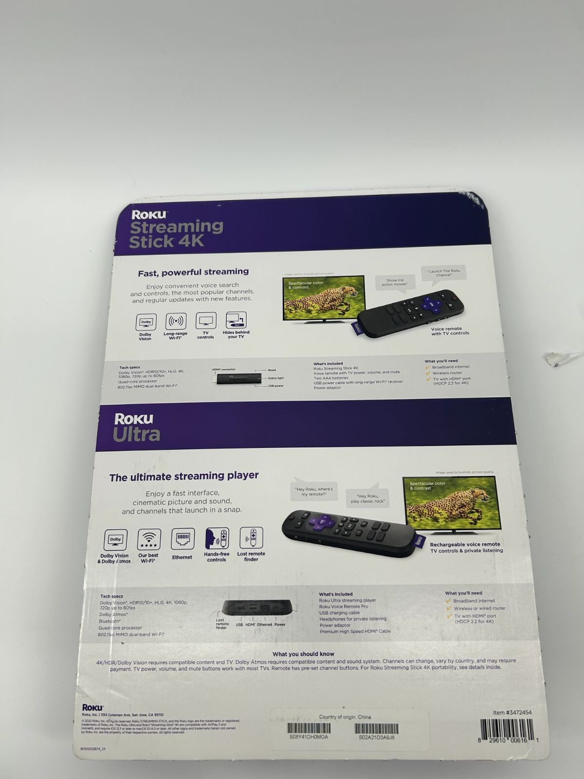 Roku Ultra and Streaming Stick 4k + Wi-Fi Bundle