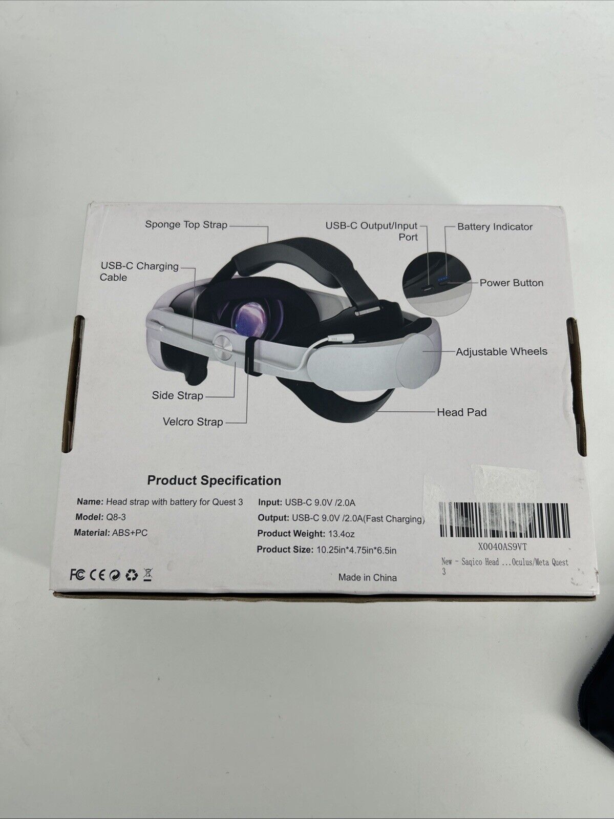 Meta Quest 3 Head strap With Battery - Saqico