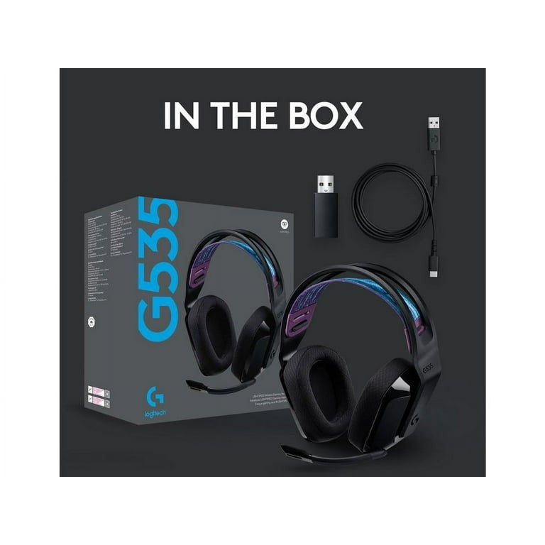 Logitech G535 Lightspeed Wireless Gaming Headset Lightweight On-Ear