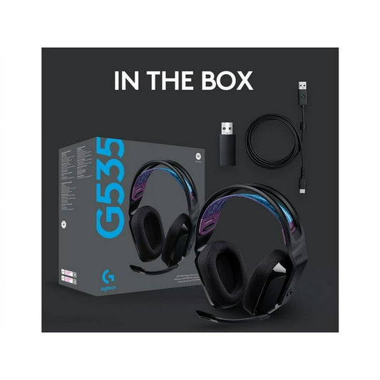 Logitech G535 Lightspeed Wireless Gaming Headset Lightweight On-Ear