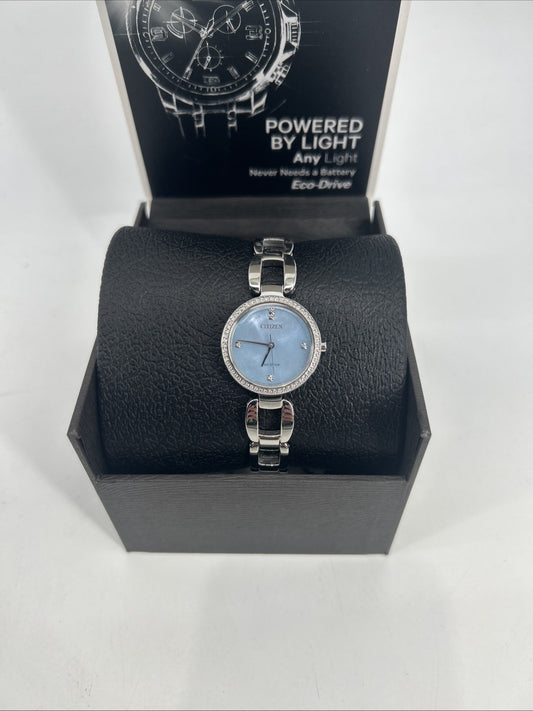 Citizen Eco-Drive Crystal Stainless Steel Women's Quartz Watch EM1030-53N