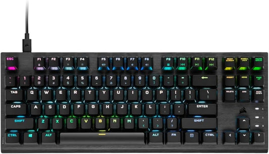 CORSAIR K60 RGB TKL RGB Tenkeyless Optical-Mechanical Wired Gaming Keyboard