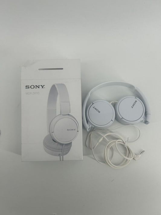 Sony MDR-ZX110 Ear-Pad (On the Ear) Headband Headphones - White