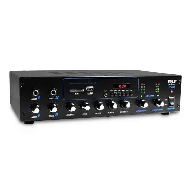 Pyle PT506BT.5 Bluetooth Desktop Audio 600W Power Amplifier Stereo Receiver