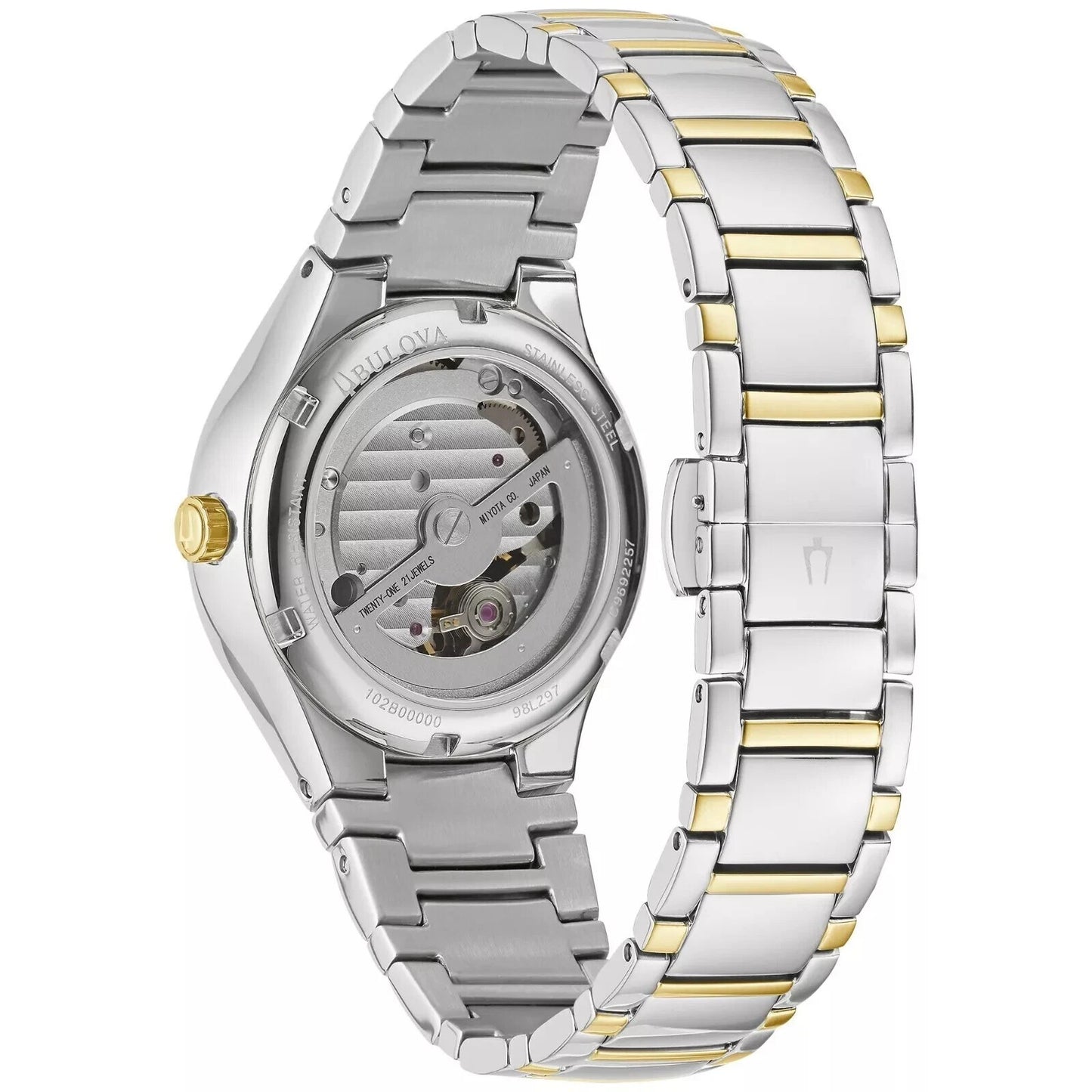Bulova Women's Automatic Gold & Silver Stainless Steel Watch 34 MM 98L297