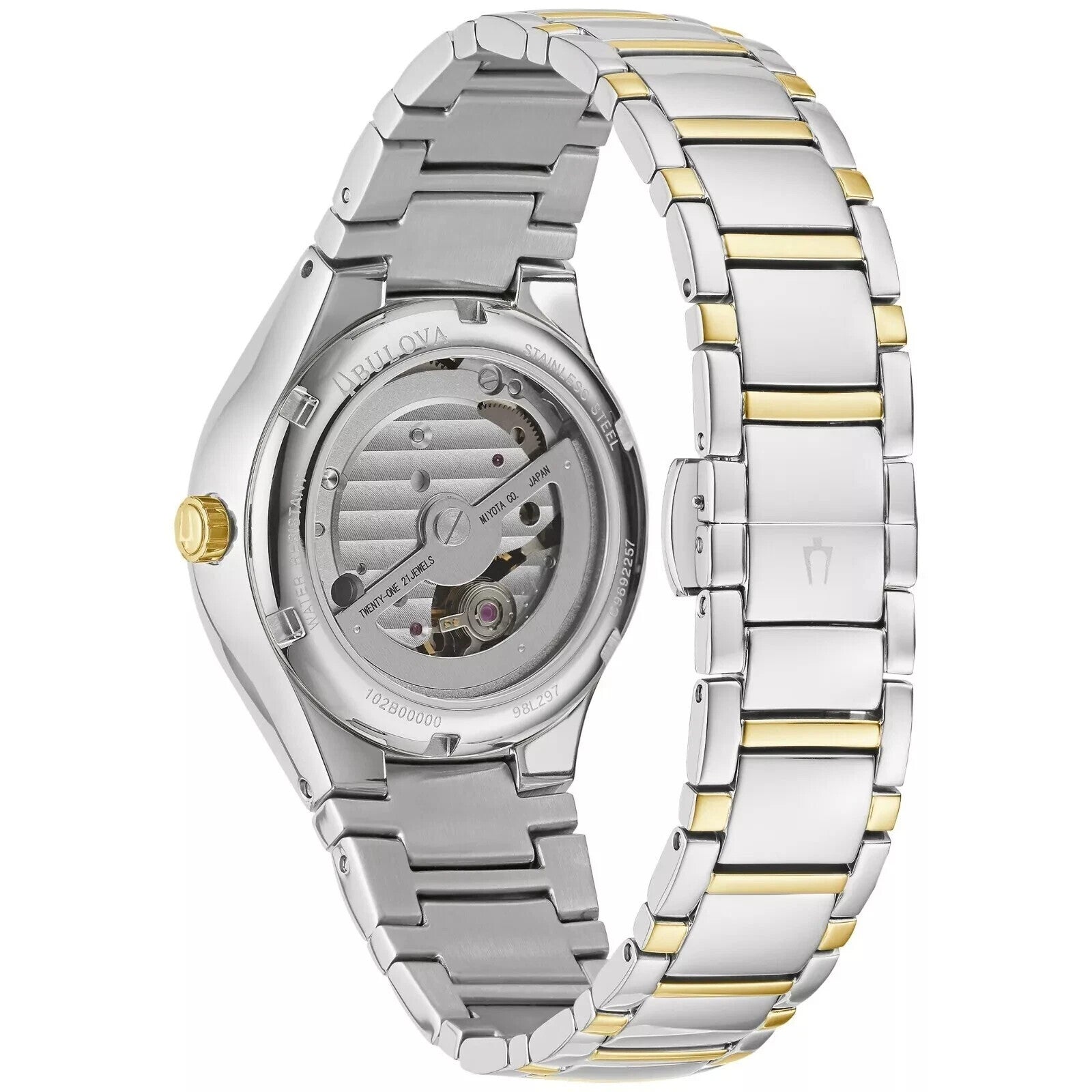 Bulova Women's Automatic Gold & Silver Stainless Steel Watch 34 MM 98L297