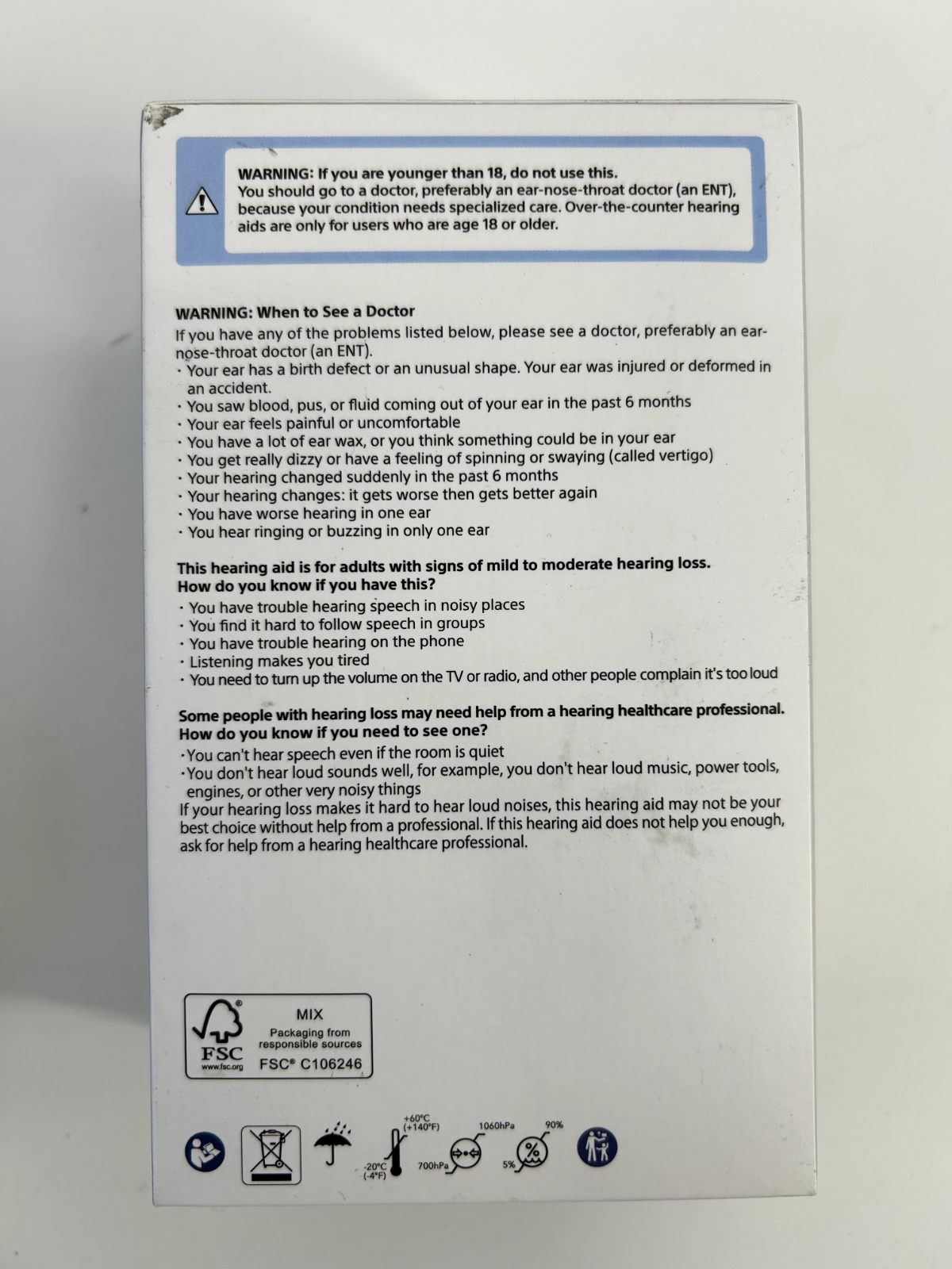 Sony CRE-C10 Self Fitting OTC Hearing Aid