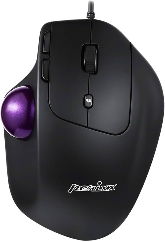 Perixx PERIMICE-520 Wired USB Ergonomic Programmable Trackball Mouse