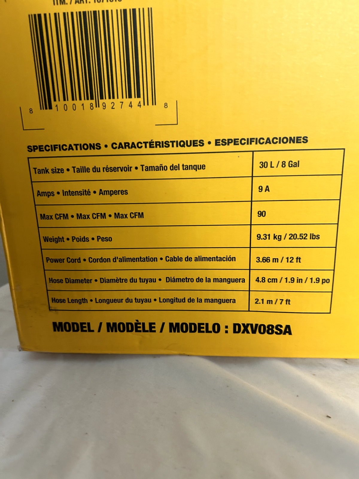 DeWalt 8 Gallon Wet/Dry Shop Vacuum  Hose and Accessories - Shop Vac