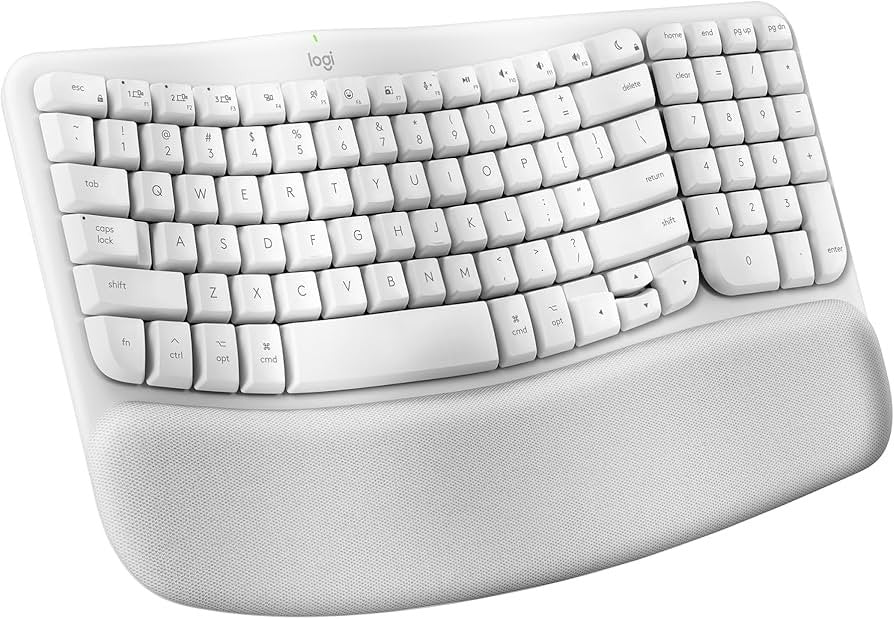 Logitech Wave Keys for Mac Wireless Ergonomic Keyboard - Off-White