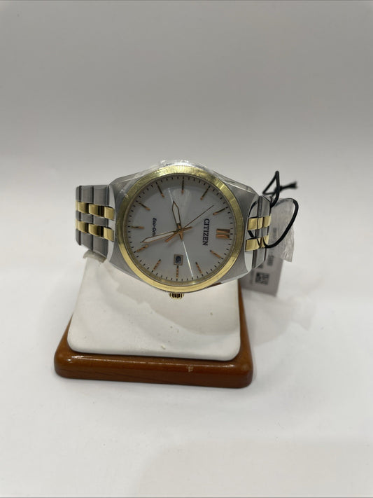 Citizen Eco-Drive Silver Dial Stainless Steel Men Watch BM7334-58B New No Box