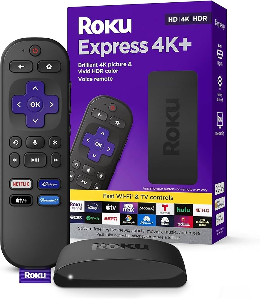 Roku Express 4K+ | Streaming Player HD/4K/HDR with Roku Voice Remote