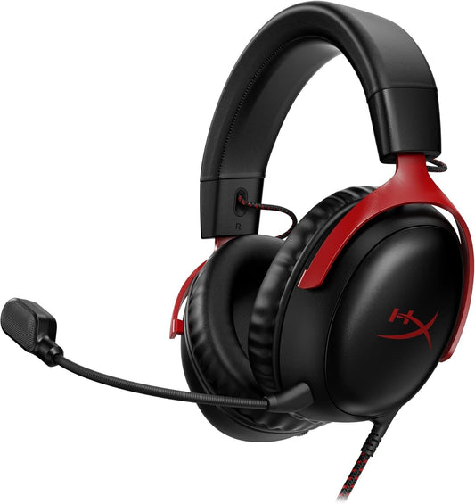 HyperX Cloud III Wired Gaming Headset, PC, PS5, Xbox Series X|S, Angled