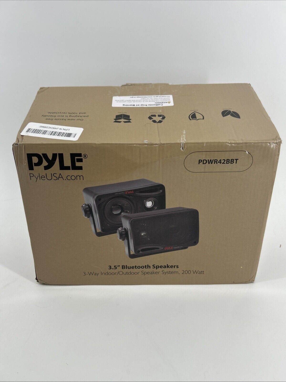 Pyle PDWR42BBT 3.5” Bluetooth Home Speakers, 3-Way Indoor/Outdoor Speaker System