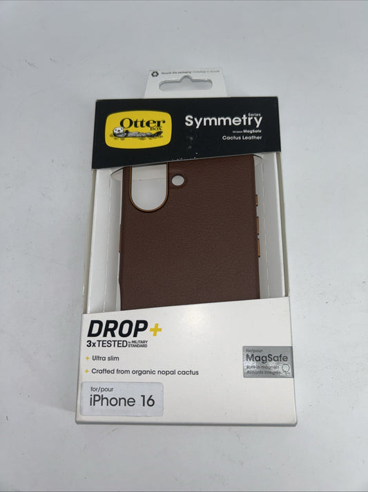 OtterBox Apple iPhone 16 Symmetry Cactus Leather Series Case w/ MagSafe - Brown