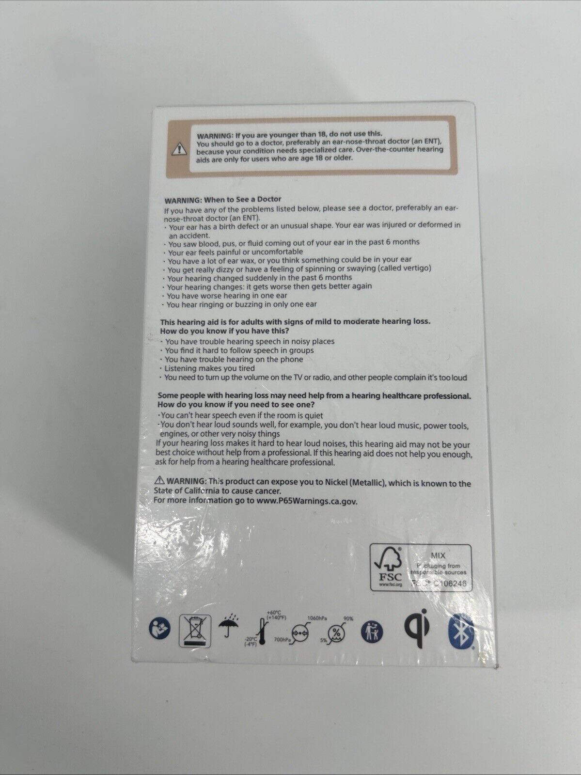 Sony CRE-E10 Self-Fitting OTC Hearing Aids -FDA Approved - Factory Sealed