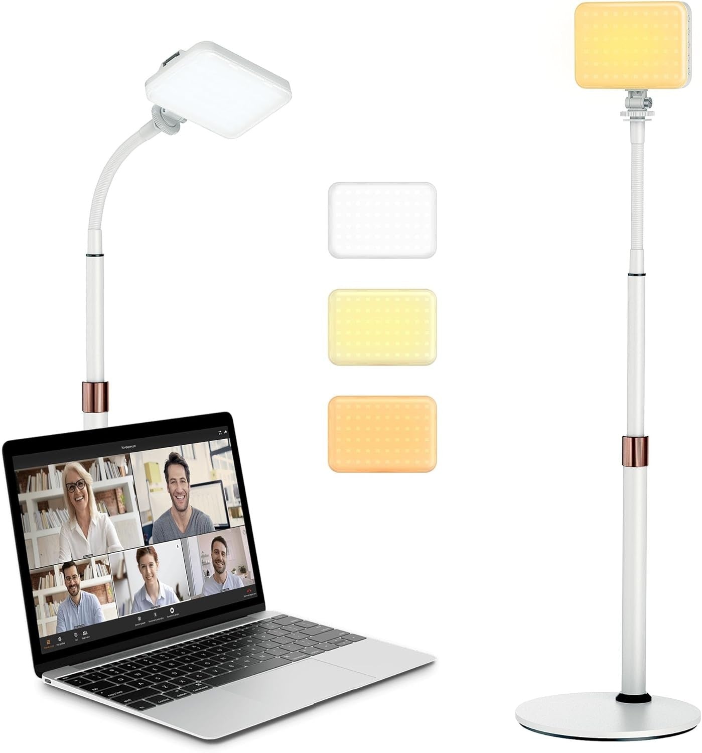 Anautin LED Desk Light with Stand, CRI97+ Selfie Light for Video Recording