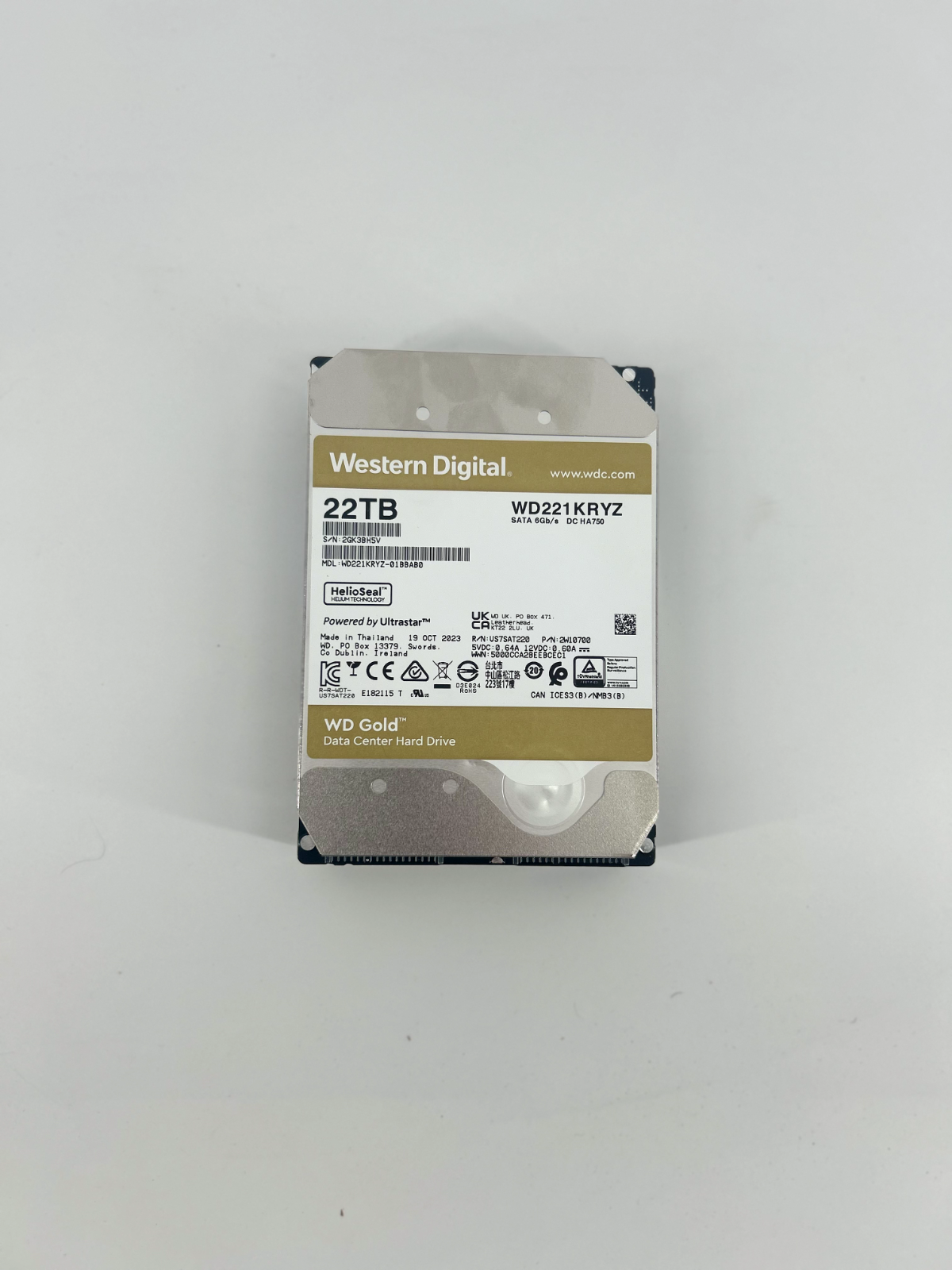 Western Digital WD Gold 22 TB Internal Hard Drive WD221KRYZ