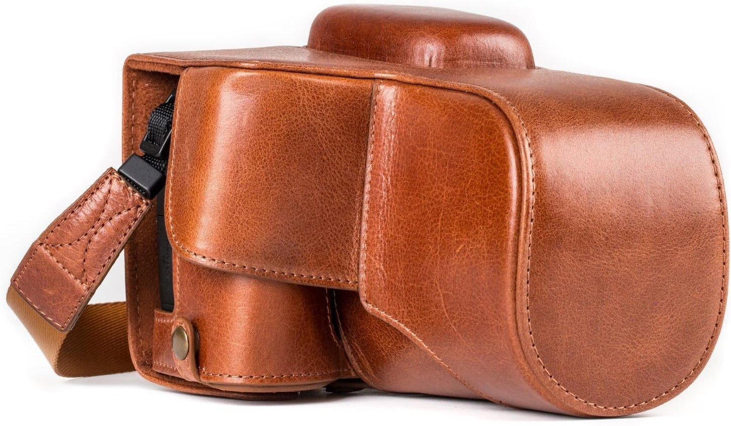 MegaGear MG1608 Ever Ready Leather Camera Case compatible with Canon EOS Rebel