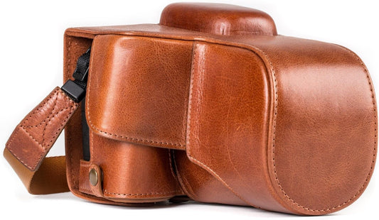 MegaGear MG1608 Ever Ready Leather Camera Case compatible with Canon EOS Rebel