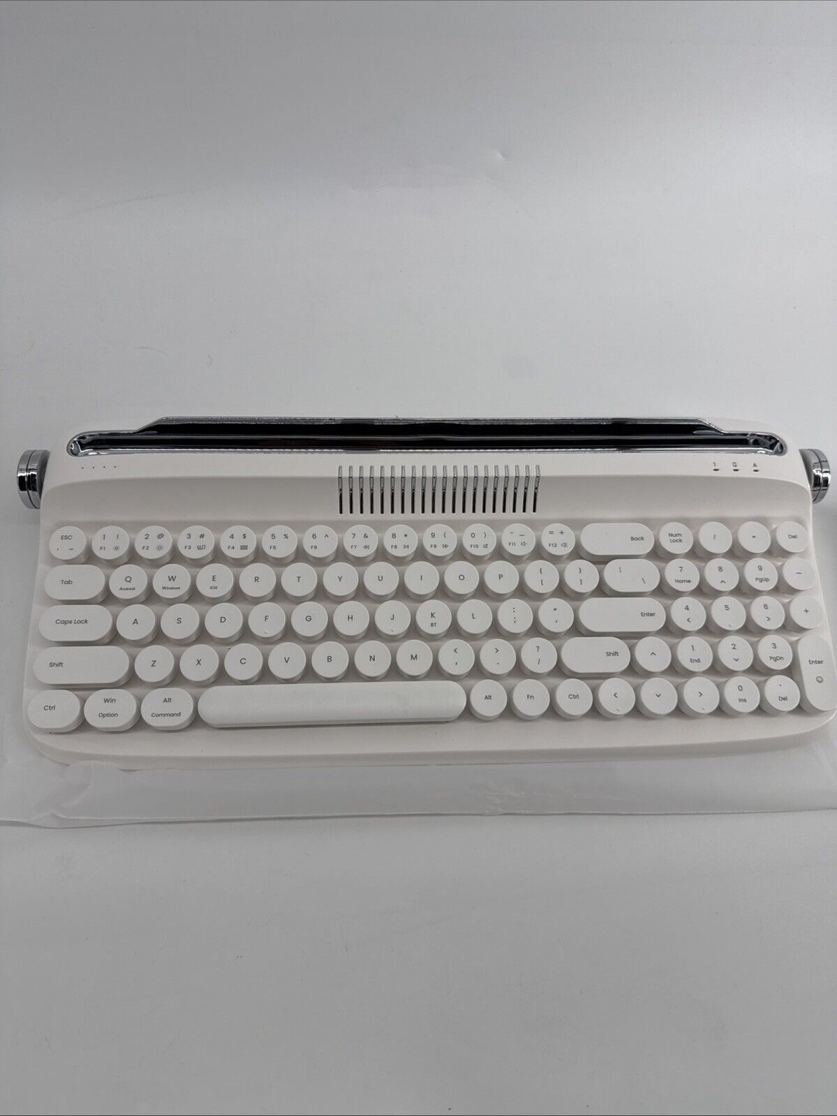 Yunzii Actto B309 Wireless Bluetooth Keyboard With Retro Typewriter, Sand Beige 