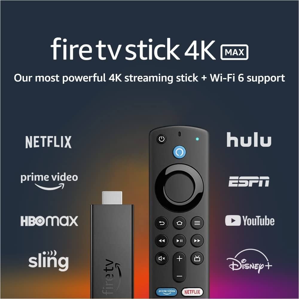 Amazon Fire TV Stick 4K Max Streaming Device, Wi-Fi 6, Alexa Voice Remote