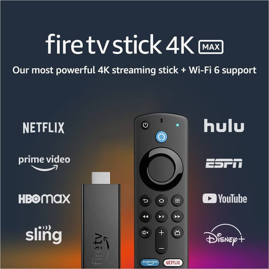 Amazon Fire TV Stick 4K Max Streaming Device, Wi-Fi 6, Alexa Voice Remote