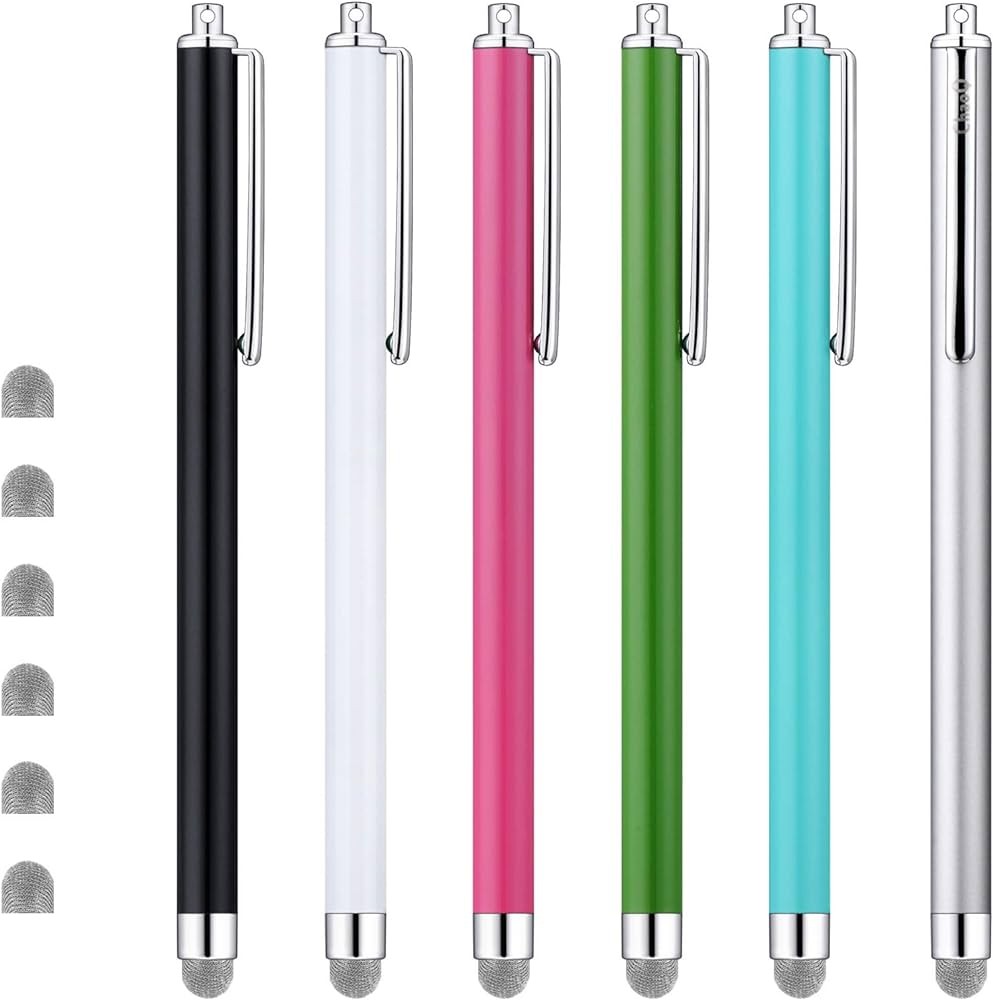 ChaoQ Stylus Pens for Touch Screens, Mesh Fiber Capacitive Stylus (6-Pack)