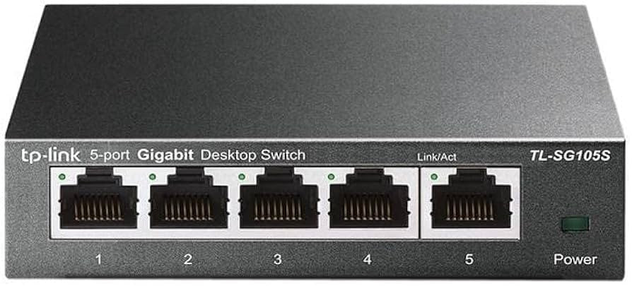 TP-Link TL-SG105S | 5 Port Gigabit Ethernet Switch | Desktop/Wall-Mount
