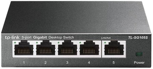 TP-Link TL-SG105S | 5 Port Gigabit Ethernet Switch | Desktop/Wall-Mount