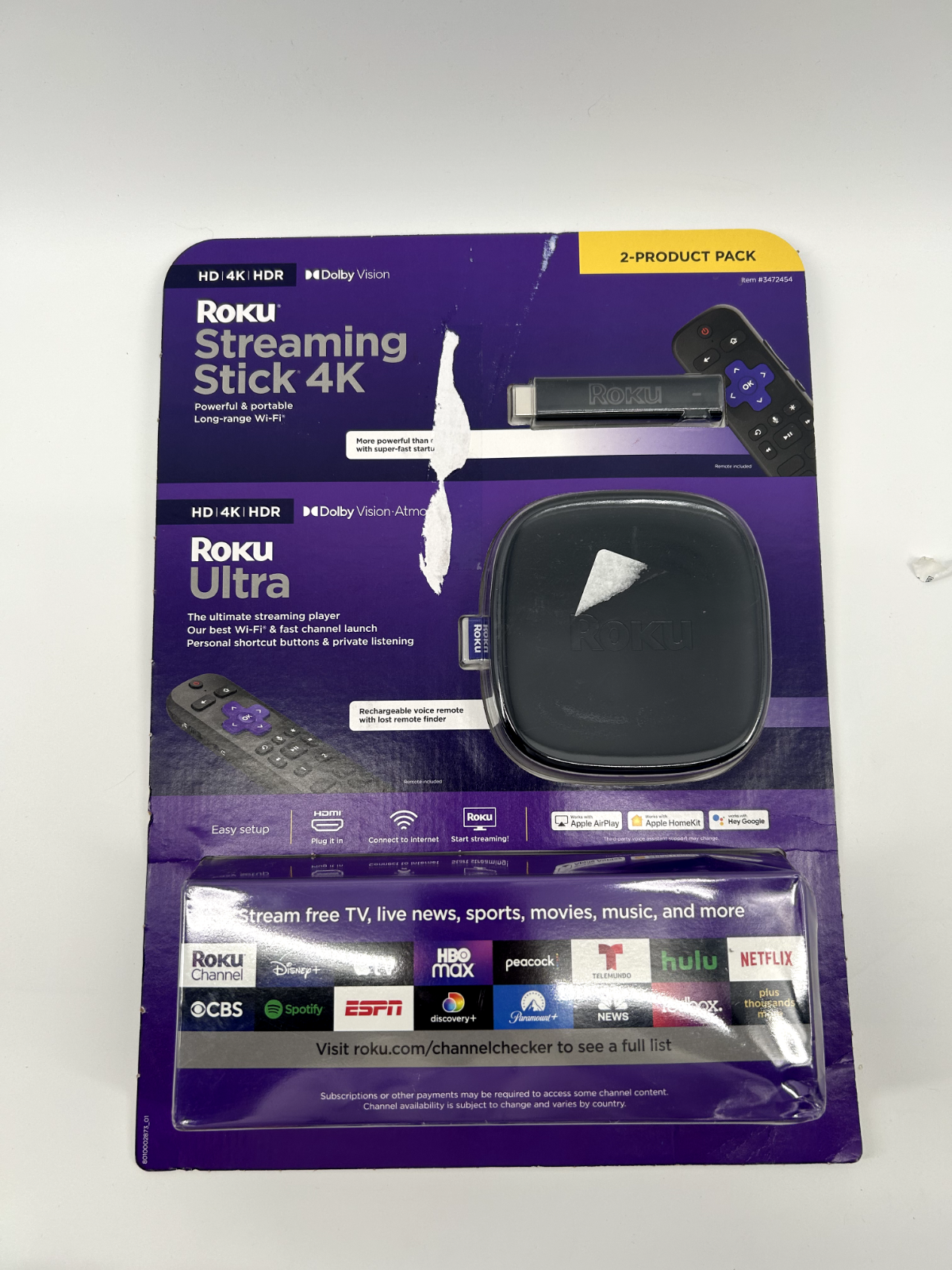 Roku Ultra and Streaming Stick 4k + Wi-Fi Bundle