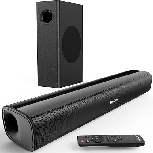 Saiyin Sound bar, Sound Bars for TV with Subwoofer, Soundbar Ultra Slim 17 Inch