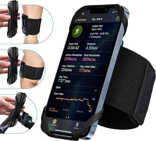 Cikyner Running Armband, 3 in 1 Running Phone Holder Sports Armband Bicycle