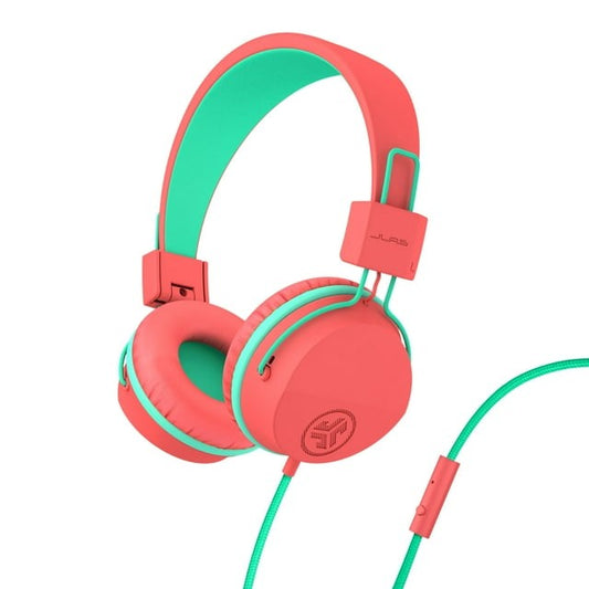 JLab JBuddies Studio Wired Headphones - Orange/ Green