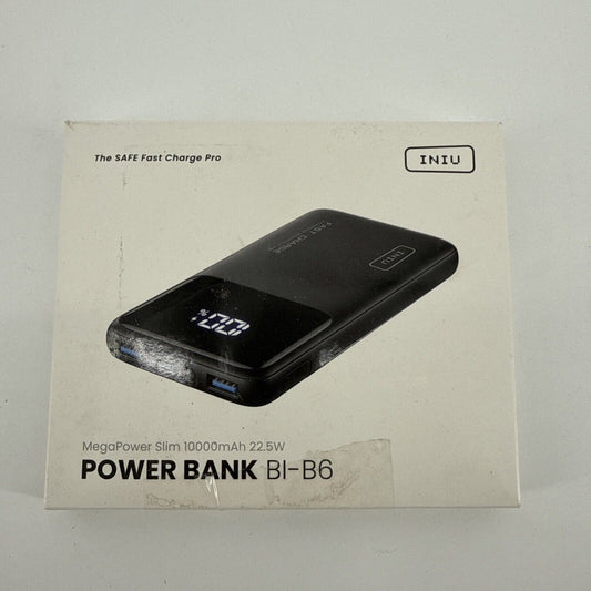 INIU BI-B6 MegaPower Slim 10000mAh 22.5 W Power Bank - Black