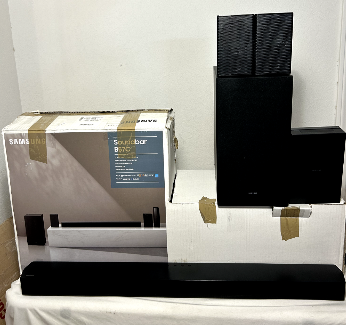 Samsung HW-B57C 4.1CH DTS Virtual:X Wireless Soundbar Rear Speaker Kit - Black