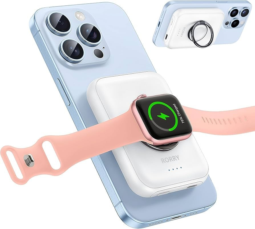 RORRY for Magsafe Portable Charger, [for iPhone & iWatch] Fast Charging Magnetic