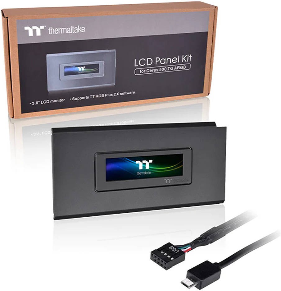 Thermaltake Ceres Series Black LCD Panel Kit, 3.9" LCD Display, Supported by TT