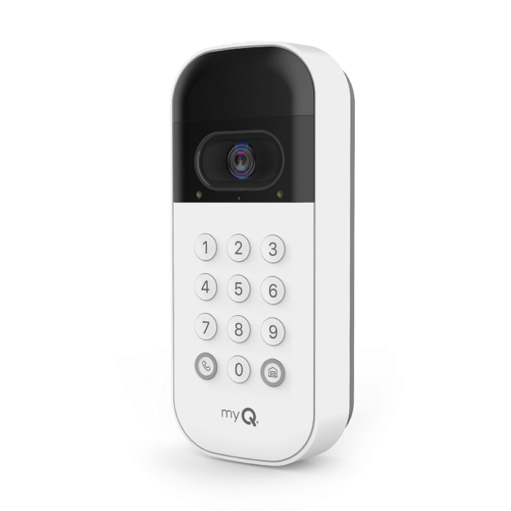 myQ Smart Garage Video Keypad - White