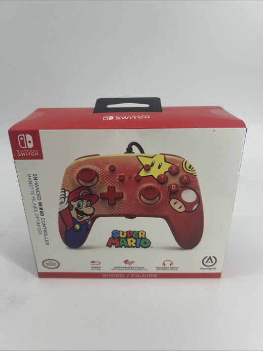 Official Nintendo Switch Enhanced Wired Controller [ Mario Vintage ] NEW